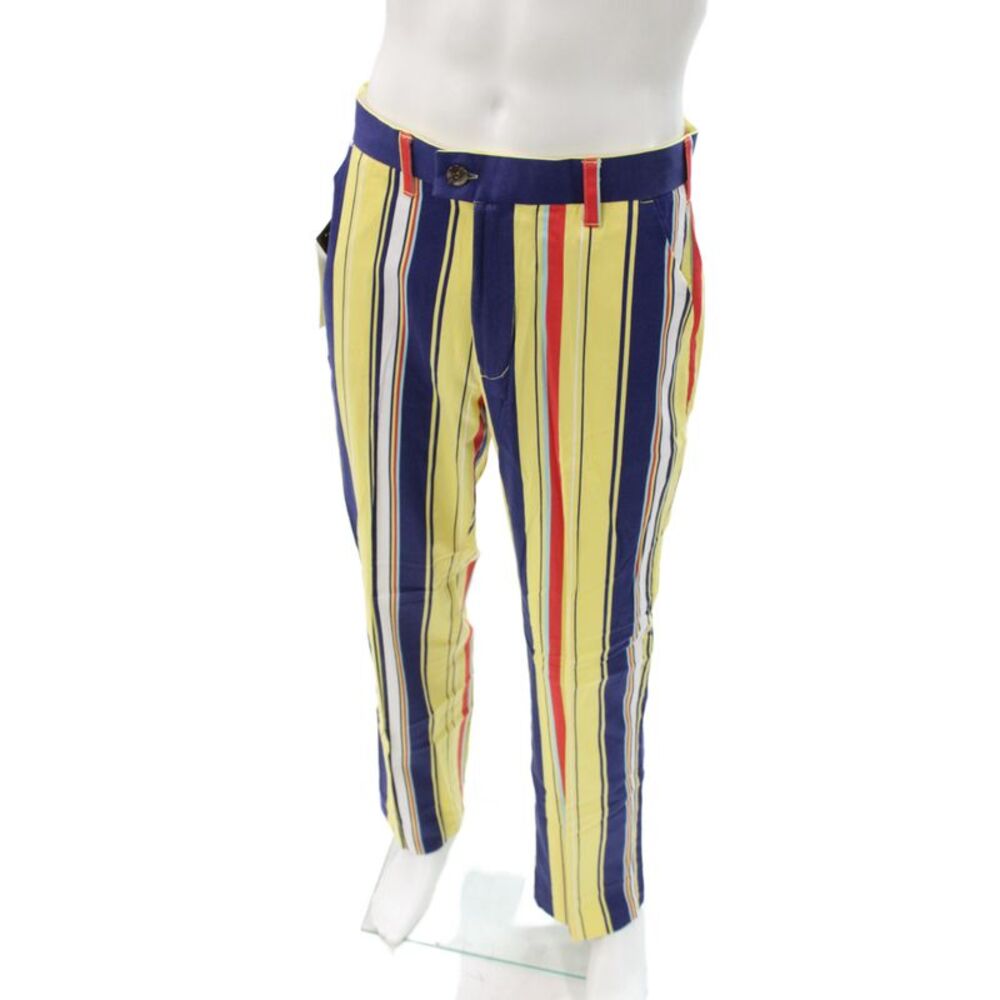 Loud Mouth Mens Dress Pants Blue Striped Cotton Golf Size 32